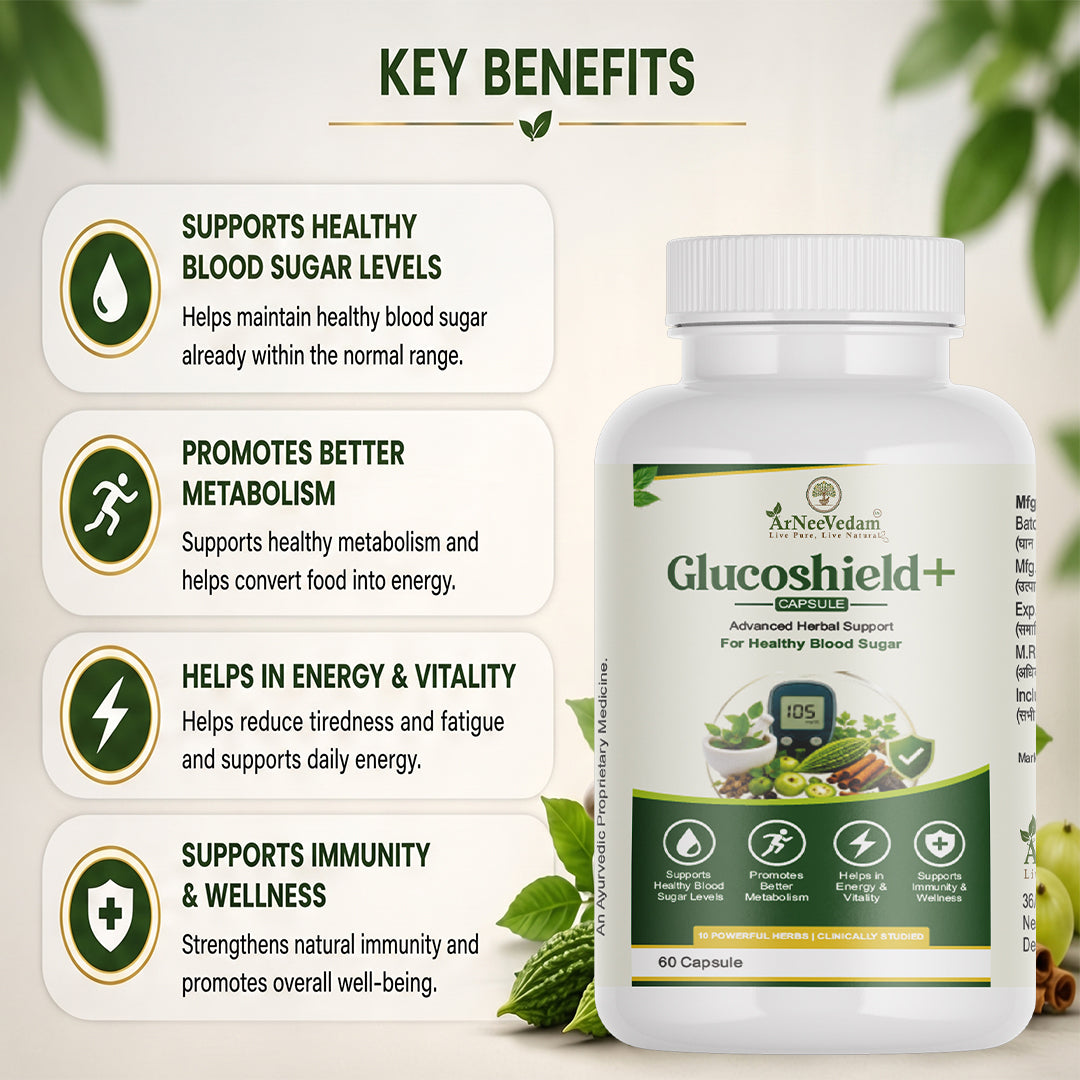 GlucoShield+ Capsule (Pack of 60 Capsule)